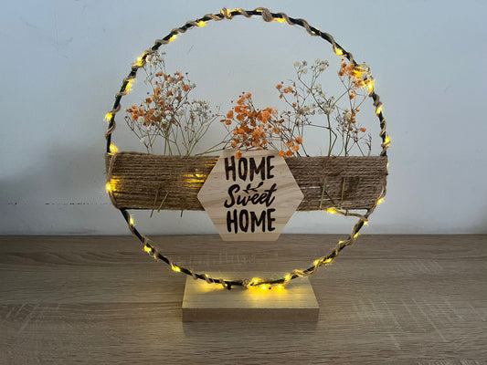 Aro floral"HOME SWEET HOME"