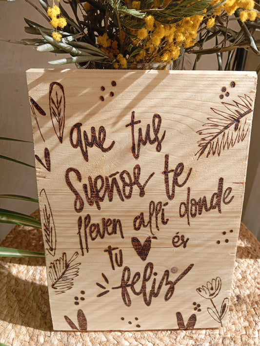 Cartel decorativo"SUEÑOS"