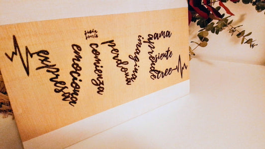 Cartel decorativo "VIVE"