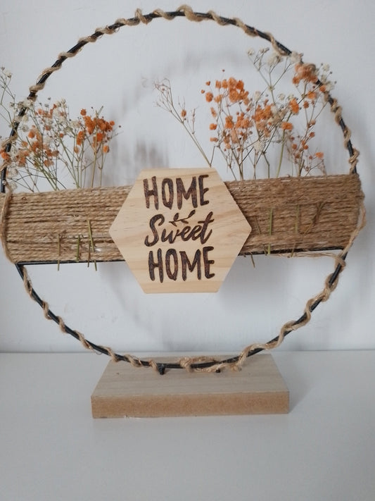 Aro floral"HOME SWEET HOME"