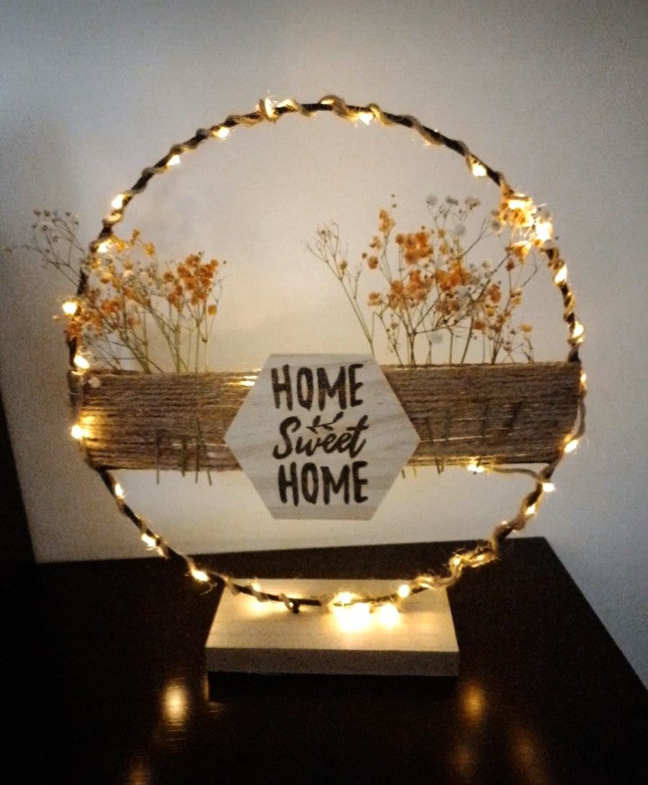 Aro floral"HOME SWEET HOME"